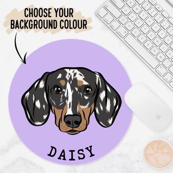Personalised Dachshund Computer Mouse Mat, 2 of 5