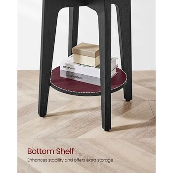 Small Round Table Side Table With Lower Shelf, 7 of 12