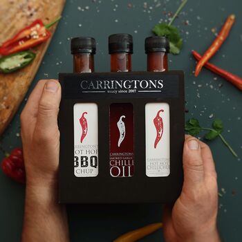 BBQ Chilli Sauce And Oil Foodie Gift Set, 3 of 6