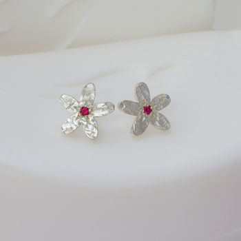Silver And Ruby Earrings, 2 of 5