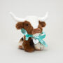 Personalised Texas Longhorn Highland Soft Toy Cow, Gift Boxed, thumbnail 8 of 12