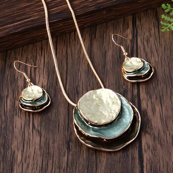 Boho Jewellery Gift Set Layered Earrings And Necklace, 3 of 11