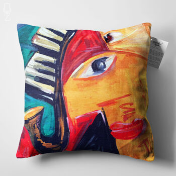 Abstract Jazz Oil Painting Cushion Cover, 5 of 7