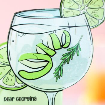 Personalised Cocktail Card, Gin And Tonic, 3 of 6