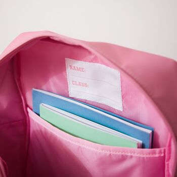 Personalised Pink Grab Handle And Purse Large Backpack, 3 of 6