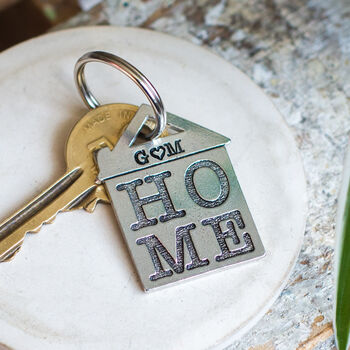Home Couples New Home Housewarming Present Keyring, 5 of 9