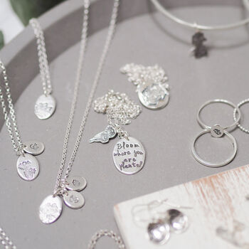 Bloom Quote Hand Stamped Necklace, 5 of 8