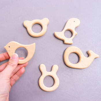 Wooden Baby Bird And Teether Set, 2 of 5