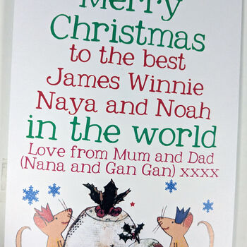 Big Personalised Grandparents Christmas Card, 8 of 9