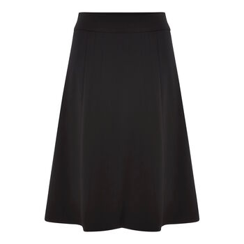 Fit And Flare Black Ponte Skirt, 2 of 3