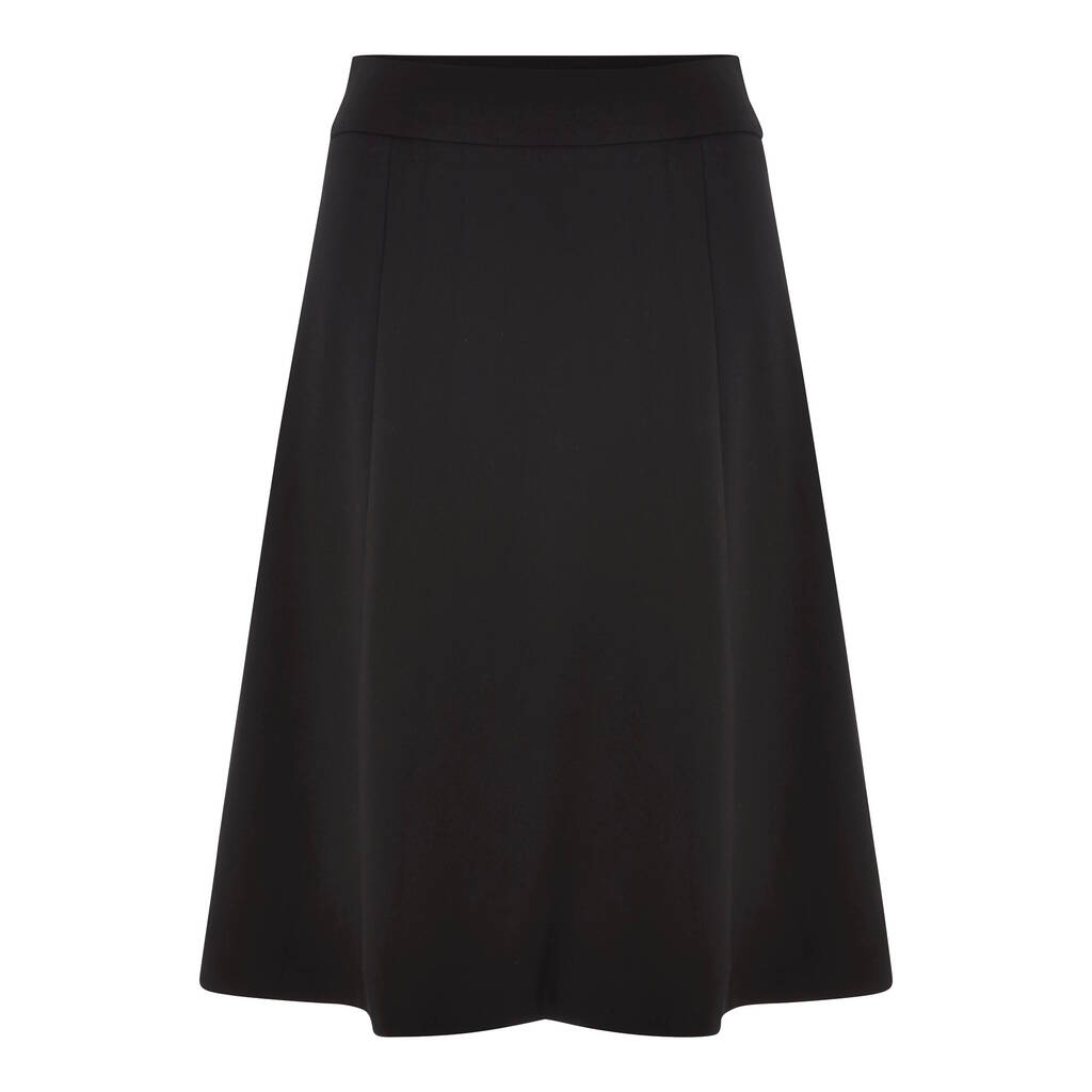 Fit And Flare Black Ponte Skirt By LuLLiLu