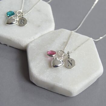 Personalised Sterling Silver Heart Necklace, 2 of 5