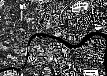 Typographic London Film Map Print, 4 of 6