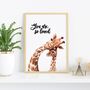 You Are So Loved Giraffe Nursery Print, thumbnail 3 of 6