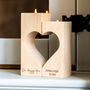 Personalised Heart Candle Set New Home Gift, thumbnail 1 of 3