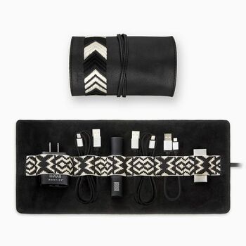 Leather Tech Roll Organiser With Optnl Access, 3 of 6