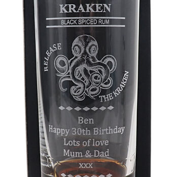 Personalised Kraken Rum Highball Glass, 2 of 2