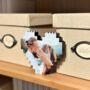 Personalised Lego® Brick Heart Shape Photo Block Puzzle, thumbnail 5 of 10