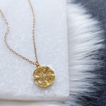 Star Moon Disc Coin Necklace, 2 of 3