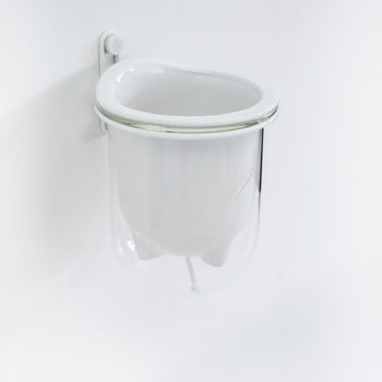 Flo, Self Watering Ceramic And Glass Wall Mount Planter, 12 of 12