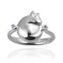 Personalised Cat Ring With Topaz, thumbnail 4 of 9