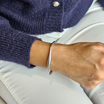 Organically Shaped Bangle Silver, 2 of 7