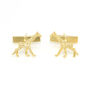 Giraffe Cufflinks 18 Ct Gold On Silver, thumbnail 1 of 2