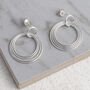 Sterling Silver Hoola Hoop Studs, thumbnail 3 of 5