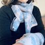 Women's Floral Cashmere Scarf Lavender, thumbnail 1 of 6