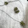 Four Leaf Clover Sterling Silver Necklace Mystic Green, thumbnail 3 of 3