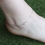 Sterling Silver Bead Summer Indie Boho Payal Anklet, thumbnail 1 of 5