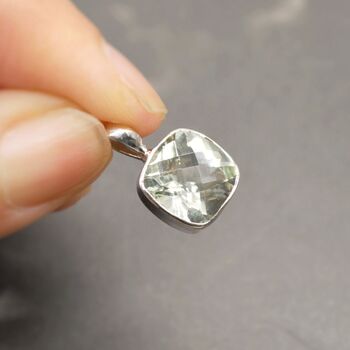 Green Amethyst Silver Necklace: February Birthstone, 11 of 12