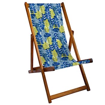 Palm Shades Tropical Leaf Printed Deckchair, 4 of 4