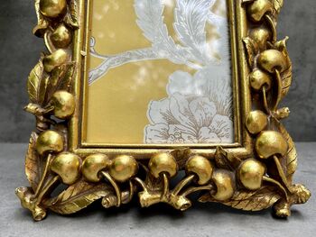 Gold Ornate 6x4 Picture Gold Frame With Cherry Design, 6 of 8