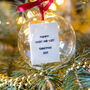 Personalised Photo And Message Glass Christmas Bauble, thumbnail 3 of 4