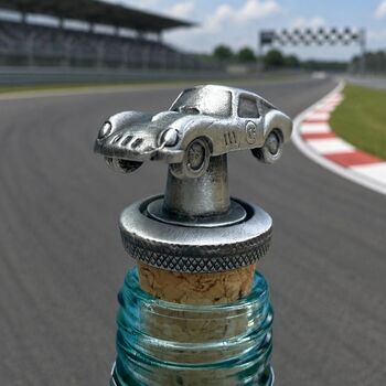 Pewter Sports Car Bottle Stopper, 2 of 4