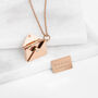 Personalised Rose Gold Plated Envelope Necklace, thumbnail 4 of 6