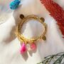 Gold Plated Gemstone Friendship Charm Bracelet Set, thumbnail 1 of 7