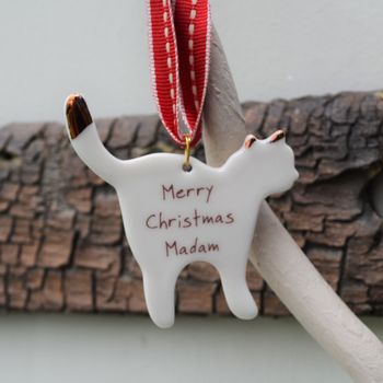 Personalised Christmas Cat Decoration, 2 of 3
