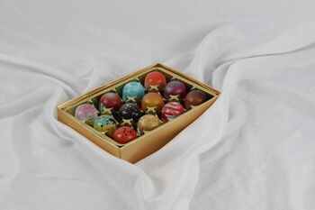 Box Of 12 Handmade Luxury Truffles By Saffire Chocolate, 8 of 8