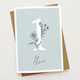 Floral First Birthday Card, thumbnail 2 of 7