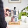 Personalised Stovetop Moka Pot Stand And Free Coffee, thumbnail 4 of 8
