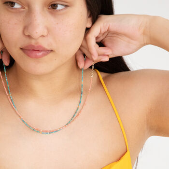 Turquoise And Gold Choker Necklace, 2 of 4