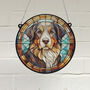 Bernese Mountain Dog Stained Glass Effect Suncatcher, thumbnail 1 of 3