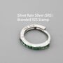 Skinny Emerald Green Cz Huggie Hoop Sterling Silver, thumbnail 7 of 10