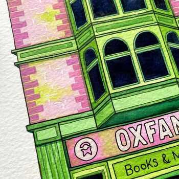Oxfam Bookshop Watercolour Print, 2 of 3