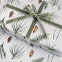 Luxury Christmas Botanical Wrapping Paper, White Pine, thumbnail 2 of 4