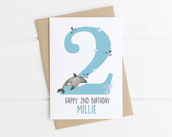Personalised Children's Birthday Card Under The Sea, 3 of 8