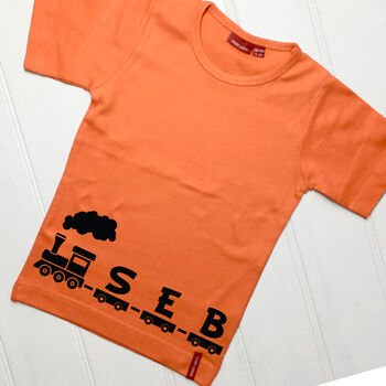 Personalised Name Train T Shirt, 7 of 11