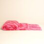 Pink And Red Wavy Checkerboard Winter Scarf, thumbnail 2 of 2